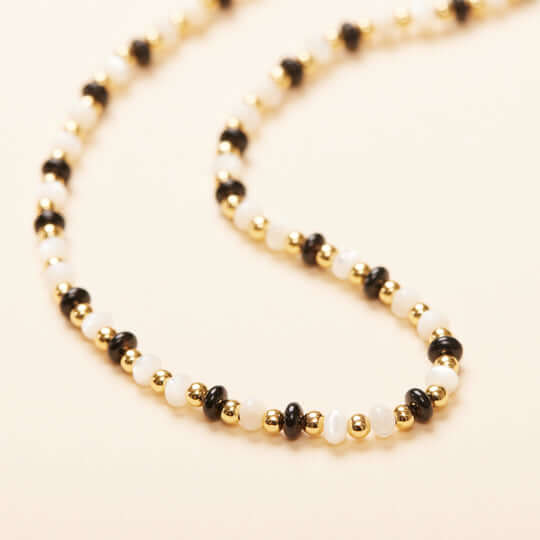 gold beads necklace