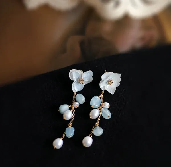 handcraft-real-hydrangea-pearl-earrings