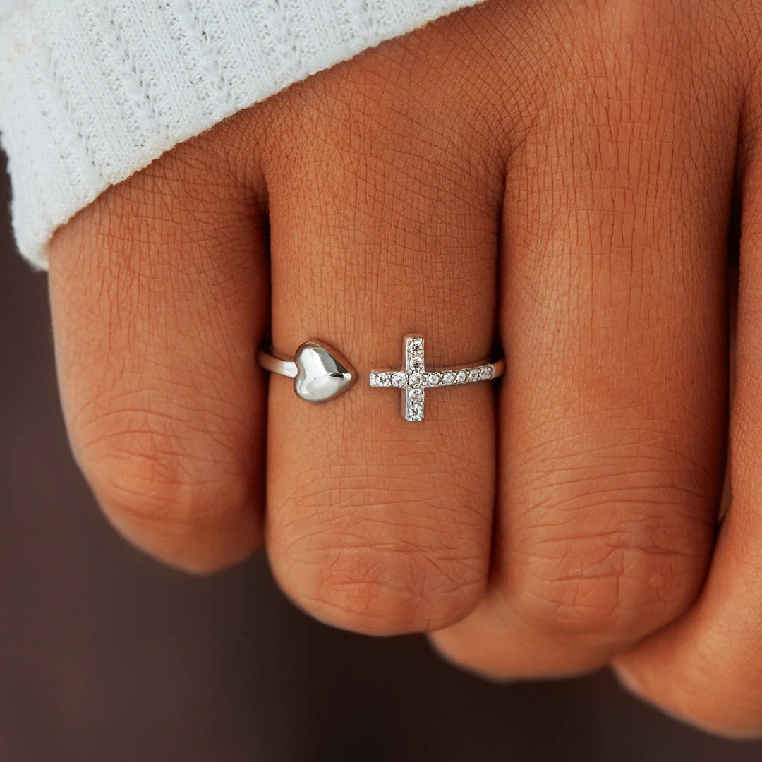 Cross and Heart Ring & Message Card